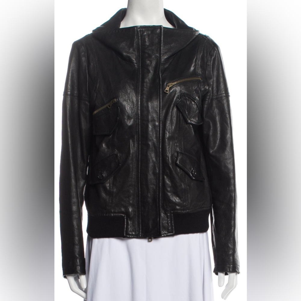 Theory Black Bomber Jacket